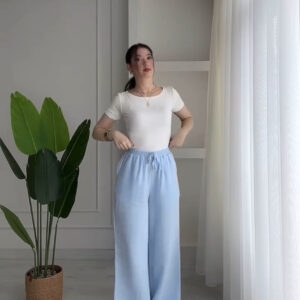 Pantalon Capri 100% Lin