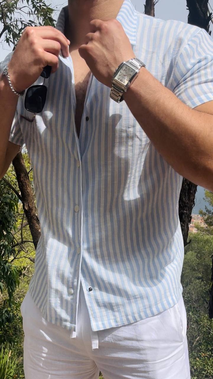 ensemble chemise short Armani en lin - الصورة 7