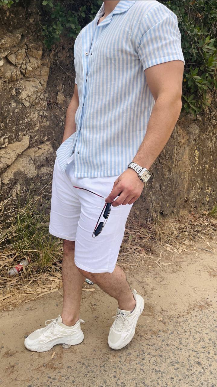 ensemble chemise short Armani en lin - الصورة 4